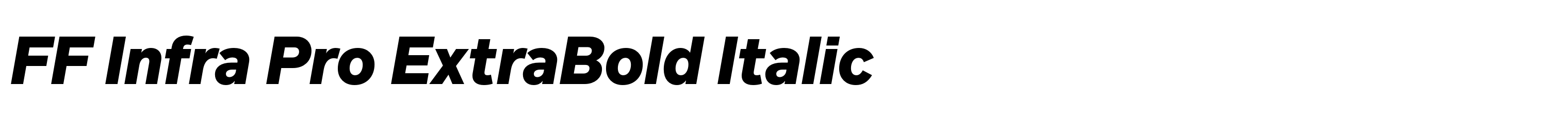 FF Infra Pro ExtraBold Italic